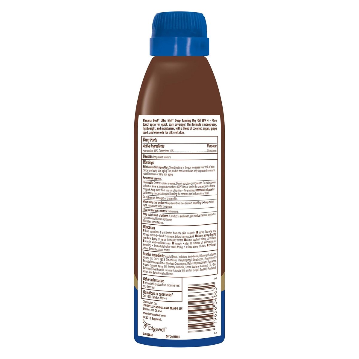 Banana Boat Deep Tanning Oil Spray SPF 4, Clear Dry Sunscreen Spray, Dark Tanning Oil, 6 oz Avelisse
