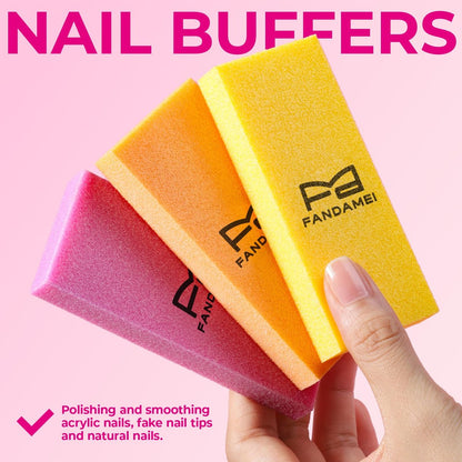 FANDAMEI Professional Manicure Kit for Women – Complete Nail Care Set with Files, Buffers, Cuticle Remover, Scented Oil & More