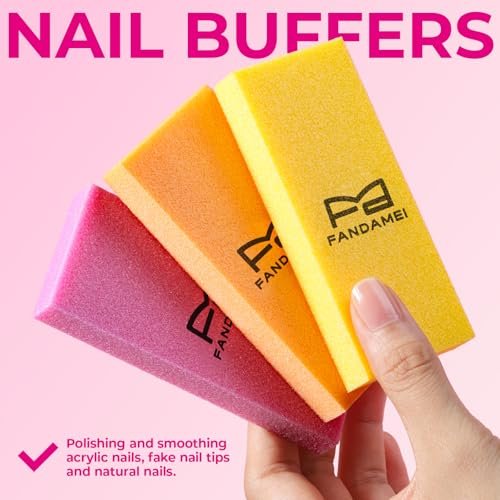 FANDAMEI Professional Manicure Kit for Women – Complete Nail Care Set with Files, Buffers, Cuticle Remover, Scented Oil & More - görsel 7
