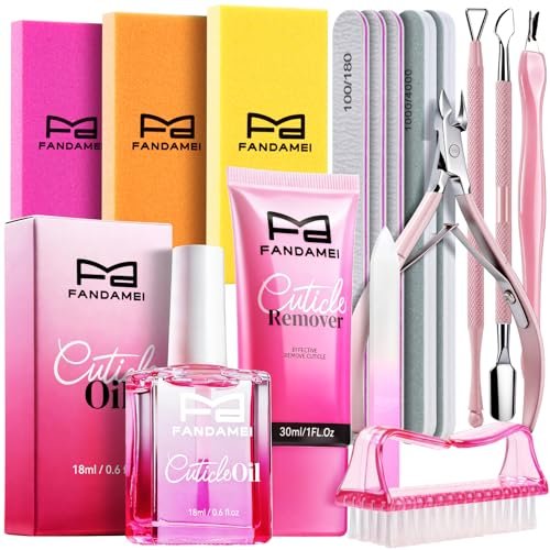 FANDAMEI Professional Manicure Kit for Women – Complete Nail Care Set with Files, Buffers, Cuticle Remover, Scented Oil & More - görsel 1