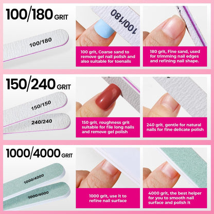 FANDAMEI Professional Manicure Kit for Women – Complete Nail Care Set with Files, Buffers, Cuticle Remover, Scented Oil & More