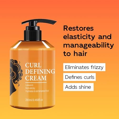 Moroccan Curl Defining Cream - Argan Oil Hair Mask & Curl Cream for Wavy, Curly Hair - Smoothing, Detangling, Frizz Reducing Styling Product (9.67 Fl Oz) Avelisse
