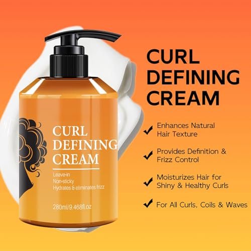 Moroccan Curl Defining Cream - Argan Oil Hair Mask & Curl Cream for Wavy, Curly Hair - Smoothing, Detangling, Frizz Reducing Styling Product (9.67 Fl Oz) Avelisse