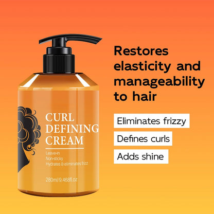 Moroccan Curl Defining Cream - Argan Oil Hair Mask & Curl Cream for Wavy, Curly Hair - Smoothing, Detangling, Frizz Reducing Styling Product (9.67 Fl Oz) Avelisse
