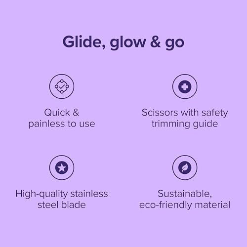 Plum Beauty Eyebrow Shaping Set – Complete 3-Piece Grooming Kit with 2 Folding Razors & Precision Trimming Scissors with Brush - görsel 6