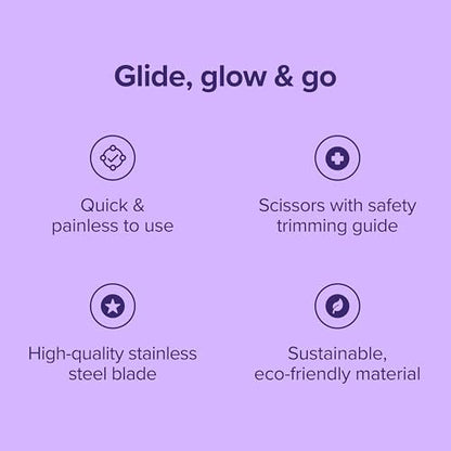 Plum Beauty Eyebrow Shaping Set – Complete 3-Piece Grooming Kit with 2 Folding Razors & Precision Trimming Scissors with Brush