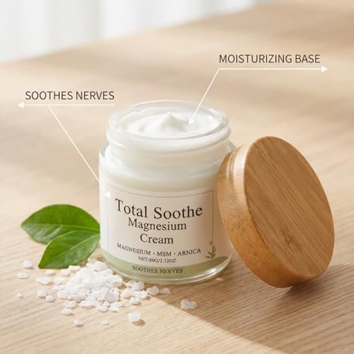 Total Relief Magnesium Cream - Joint Relief with MSM & Arnica, Fast Absorbing Non-Greasy Topical for Everyday Joint & Muscle Comfort (1 oz) Avelisse