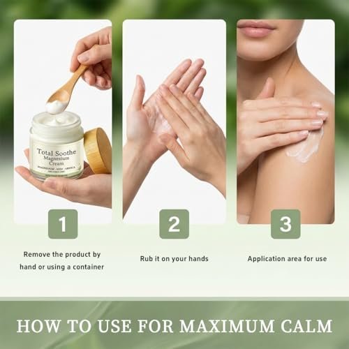 Total Relief Magnesium Cream - Joint Relief with MSM & Arnica, Fast Absorbing Non-Greasy Topical for Everyday Joint & Muscle Comfort (1 oz) Avelisse