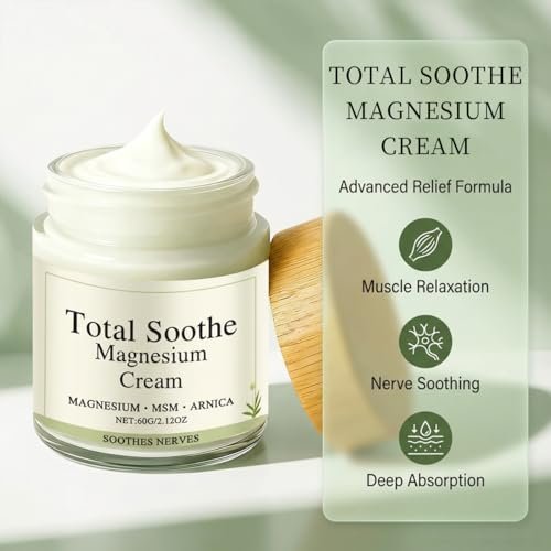 Total Relief Magnesium Cream - Joint Relief with MSM & Arnica, Fast Absorbing Non-Greasy Topical for Everyday Joint & Muscle Comfort (1 oz) Avelisse