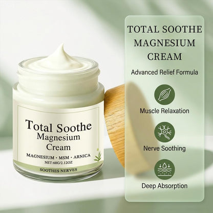 Total Relief Magnesium Cream - Joint Relief with MSM & Arnica, Fast Absorbing Non-Greasy Topical for Everyday Joint & Muscle Comfort (1 oz) Avelisse