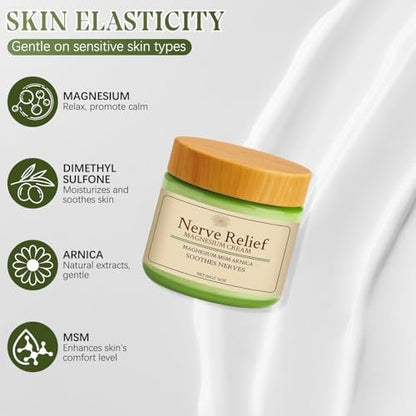 Holyarm 2-Pack Nerve Relief Cream with MSM & Arnica - Total Relief for Muscle Relaxation & Deep Hydration, 50g/1.76oz Each Avelisse