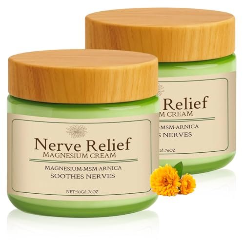 Holyarm 2-Pack Nerve Relief Cream with MSM & Arnica - Total Relief for Muscle Relaxation & Deep Hydration, 50g/1.76oz Each Avelisse