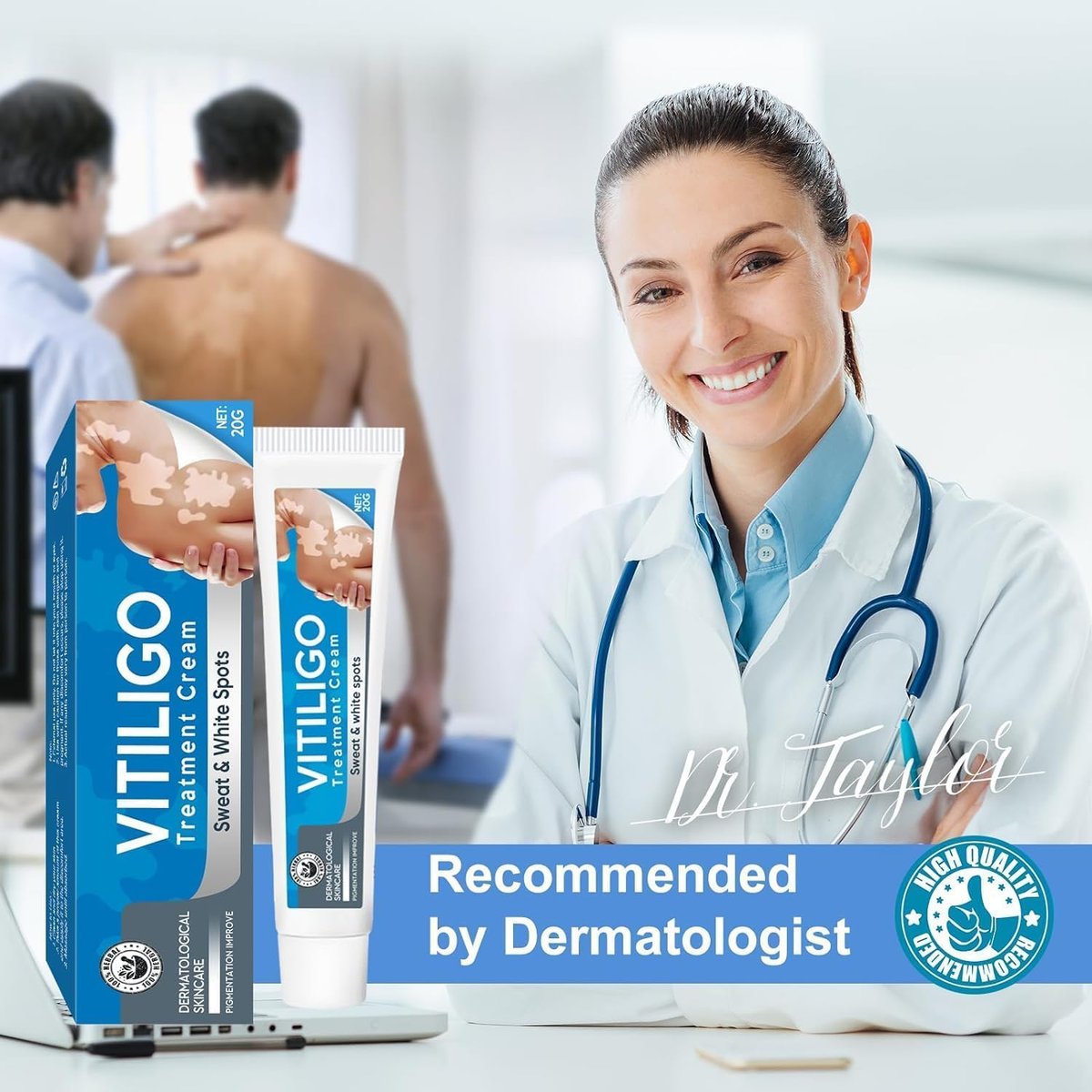 EXVITAMIN Vitiligo Cream – Natural Treatment for Pigmentation & Leukoplakia, Restore Skin Tone for Men & Women (0.7 oz) Avelisse