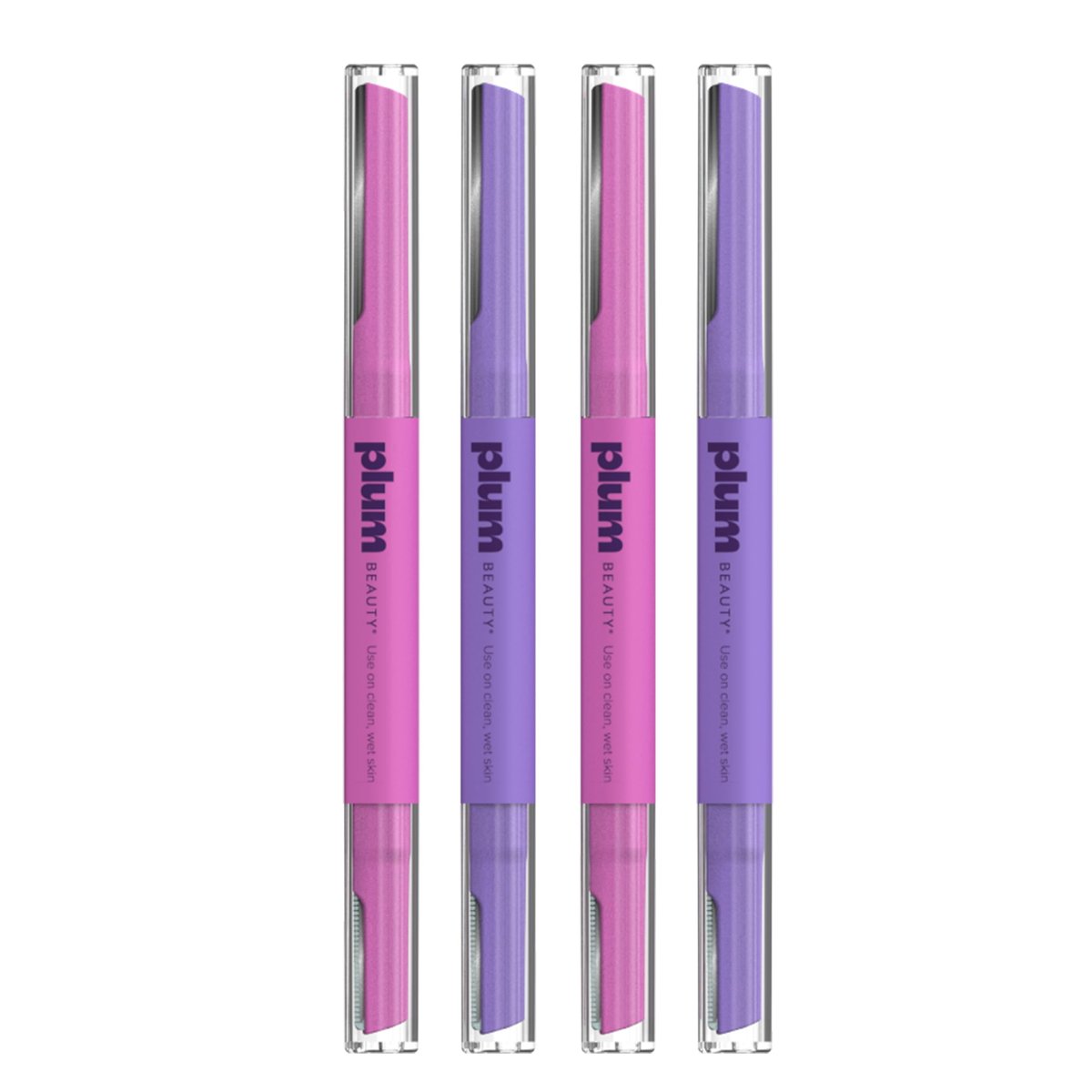 Plum Beauty Double-Sided Dermaplaning Razors (4-Pack) – Dual-Blade Facial Razors for Women - Precision & Large Blades for Brows, Upper Lip, & Cheeks - Peach Fuzz Remover & Exfoliating Face Tool - görsel 14