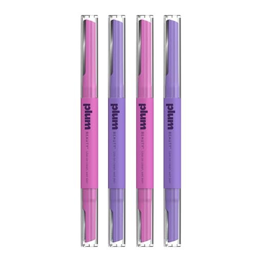 Plum Beauty Double-Sided Dermaplaning Razors (4-Pack) – Dual-Blade Facial Razors for Women - Precision & Large Blades for Brows, Upper Lip, & Cheeks - Peach Fuzz Remover & Exfoliating Face Tool - görsel 13