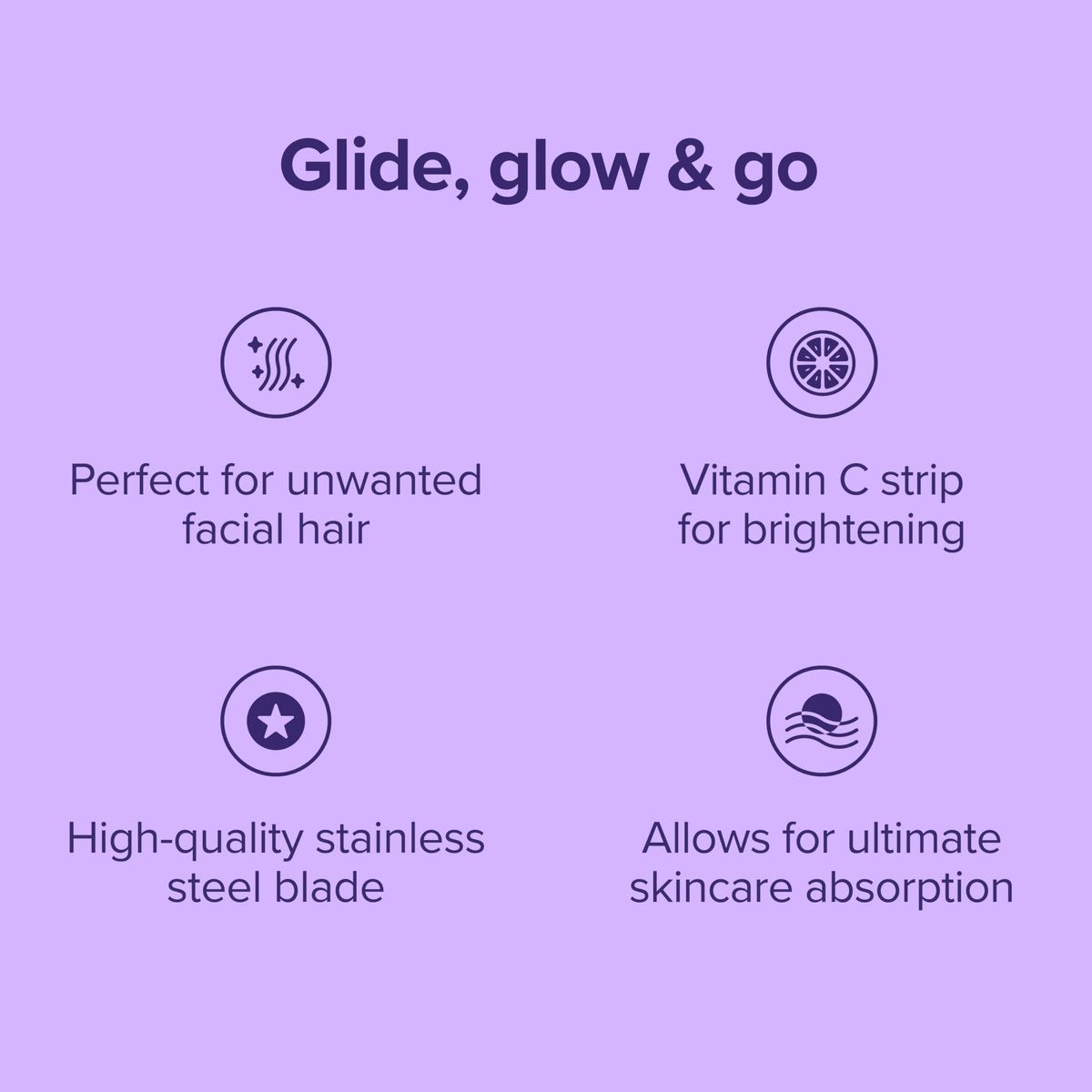 Plum Beauty Vitamin C Dermaplaning Razors (3-Pack) – Infused Facial Razors for Women, Peach Fuzz & Dead Skin Remover, Brightening Vitamin C Strip for Collagen Support & Skincare Absorption - görsel 5