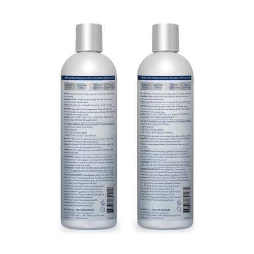 Jhirmack Silver Everyday Moisture Daily Restorative Shampoo and Conditioner Set for Silver, Grey, and White Hair - 12 fl oz Each Avelisse