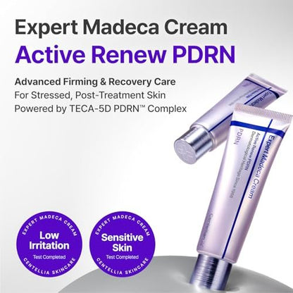 CENTELLIAN 24 Madeca Cream Time Reverse & Active Renew PDRN Duo (2 x 1.69 fl oz) – Firming, Wrinkle Care, Elasticity & Hydration with Centella, TECA PDRN & Hyaluronic Acid, Korean Moisturizer Avelisse