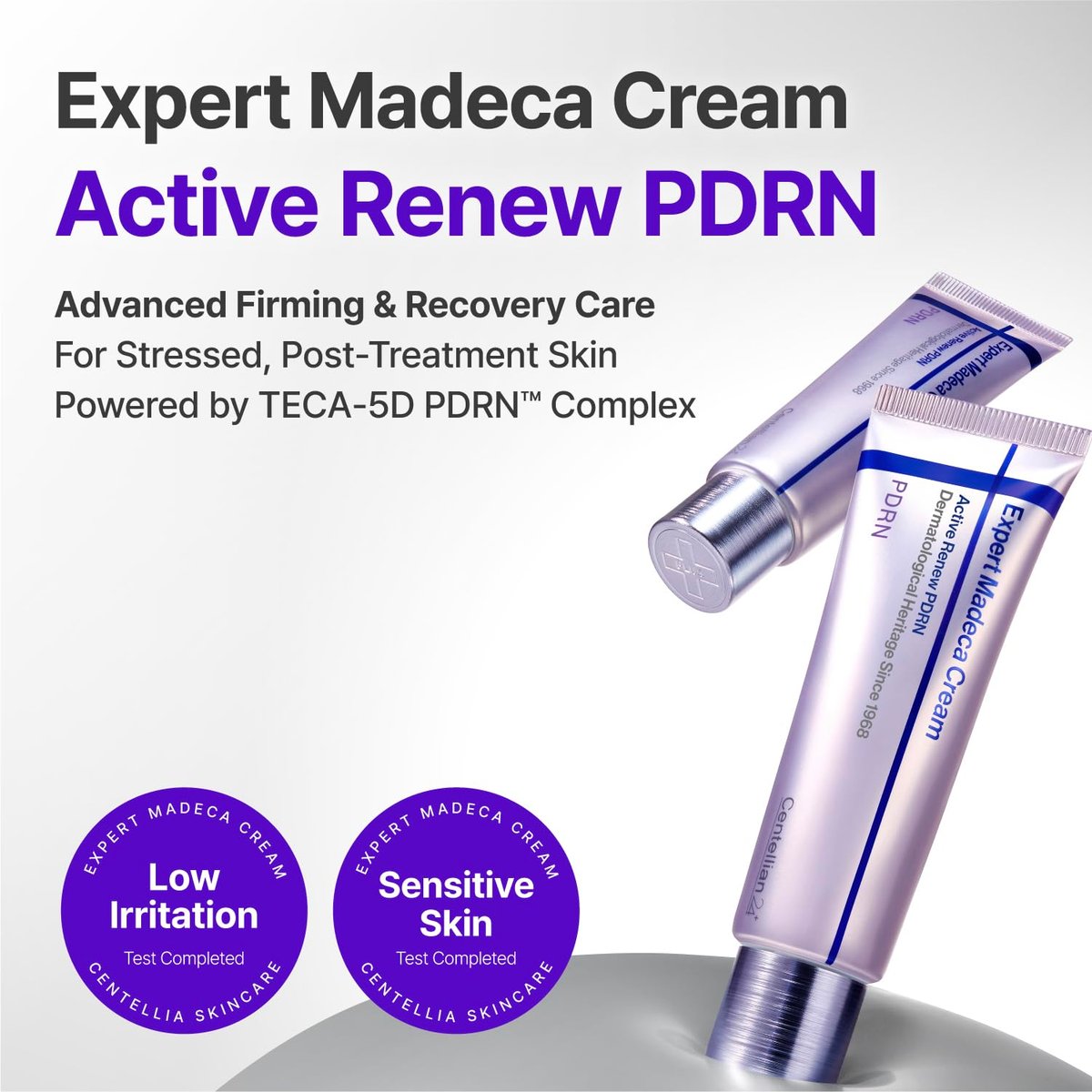 CENTELLIAN 24 Madeca Cream Time Reverse & Active Renew PDRN Duo (2 x 1.69 fl oz) – Firming, Wrinkle Care, Elasticity & Hydration with Centella, TECA PDRN & Hyaluronic Acid, Korean Moisturizer Avelisse