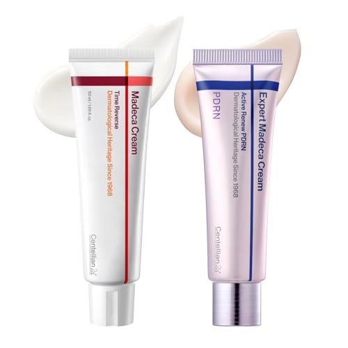 CENTELLIAN 24 Madeca Cream Time Reverse & Active Renew PDRN Duo (2 x 1.69 fl oz) – Firming, Wrinkle Care, Elasticity & Hydration with Centella, TECA PDRN & Hyaluronic Acid, Korean Moisturizer Avelisse