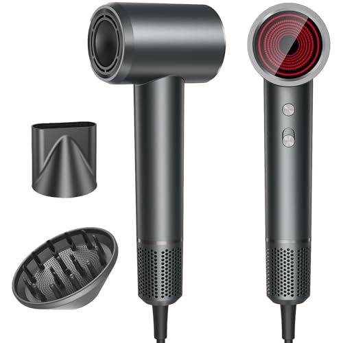 lpstea Professional Ionic Hair Dryer - High Speed Fast Drying, Constant Temperature Hair Care with Diffuser for Home Salon Travel, Dark Avelisse