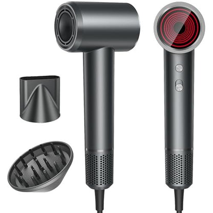 lpstea Professional Ionic Hair Dryer - High Speed Fast Drying, Constant Temperature Hair Care with Diffuser for Home Salon Travel, Dark Avelisse