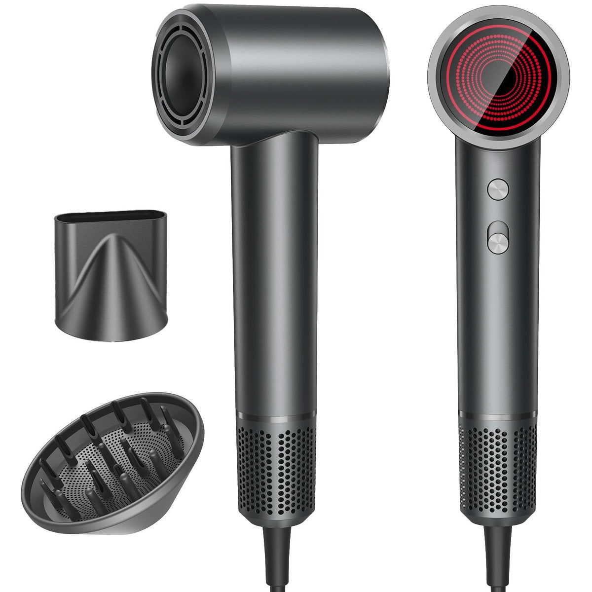 lpstea Professional Ionic Hair Dryer - High Speed Fast Drying, Constant Temperature Hair Care with Diffuser for Home Salon Travel, Dark Avelisse