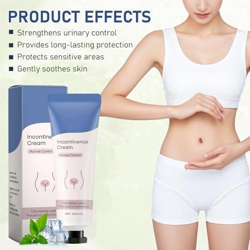 Egmsic 2-Pack Incontinence Cream for Women - Moisturizing Body Cream for Incontinence Control, Lightweight & Non-Greasy Formula (0.5 Fl Oz Each) Avelisse