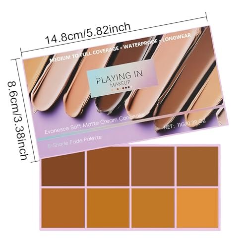 8-Color Concealer Palette – Soft Matte Full Coverage, Waterproof & Long-Lasting Color Correcting Makeup for Face, Dark Circles & Blemishes - görsel 4