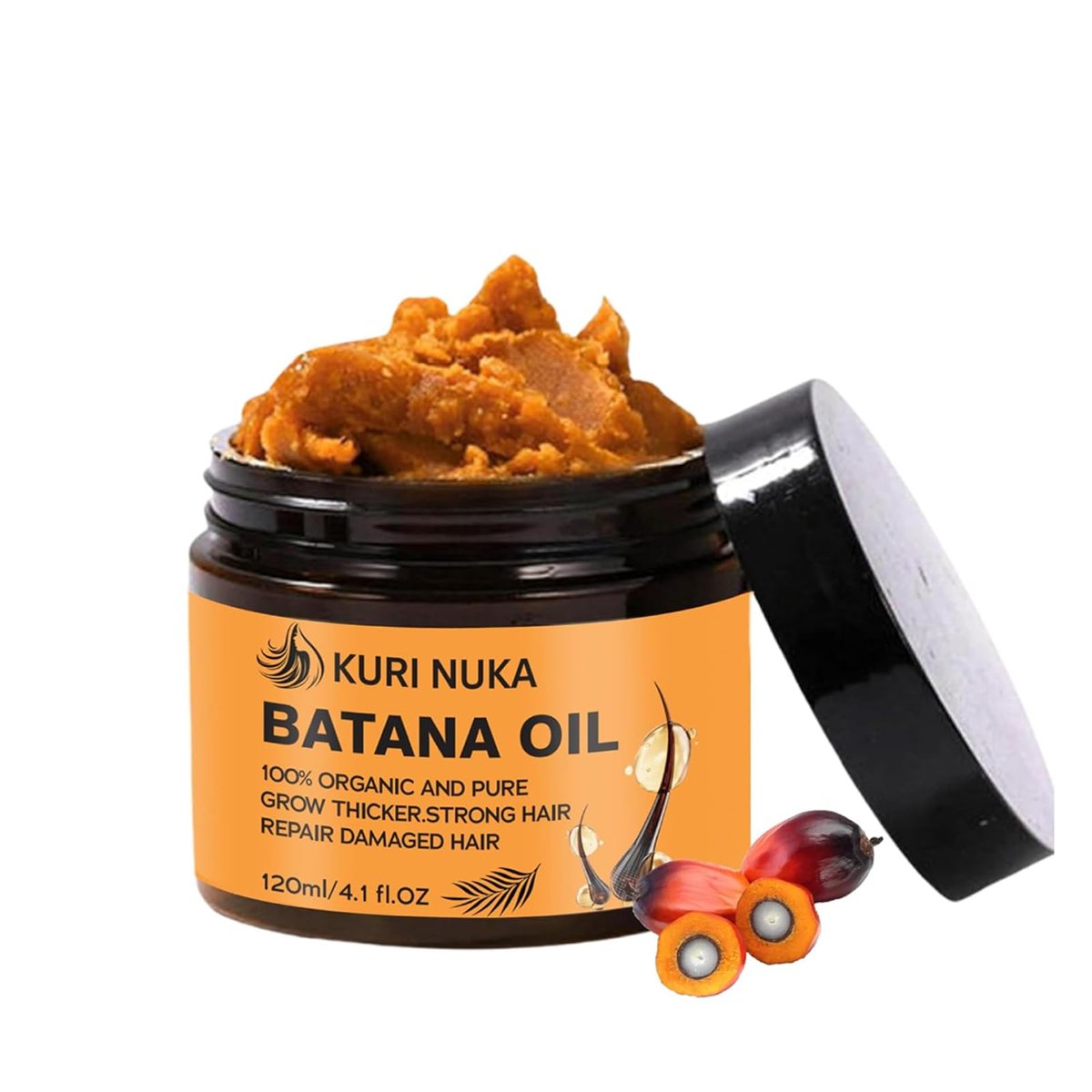 Batana Natural Hair Oil – Raw & Unrefined for Hair Growth, Prevents Hair Loss & Boosts Thickness for Men & Women (4.2 Fl Oz) Avelisse