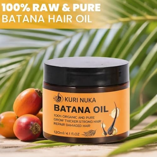 Batana Natural Hair Oil – Raw & Unrefined for Hair Growth, Prevents Hair Loss & Boosts Thickness for Men & Women (4.2 Fl Oz) Avelisse