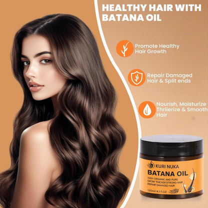 Batana Natural Hair Oil – Raw & Unrefined for Hair Growth, Prevents Hair Loss & Boosts Thickness for Men & Women (4.2 Fl Oz) Avelisse