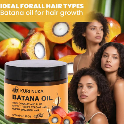 Batana Natural Hair Oil – Raw & Unrefined for Hair Growth, Prevents Hair Loss & Boosts Thickness for Men & Women (4.2 Fl Oz) Avelisse