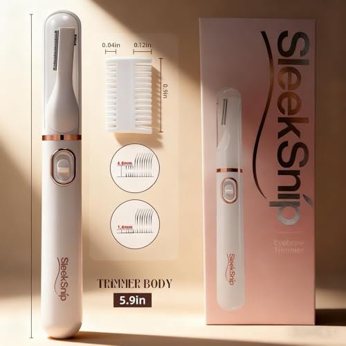 SleekSnip 2025 Eyebrow Trimmer Facial Shaver for Women - Painless Facial Hair Remover, Mini Personal Grooming Tool with Combs - görsel 4
