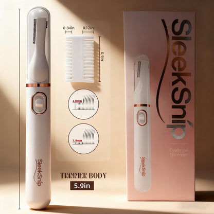 SleekSnip 2025 Eyebrow Trimmer Facial Shaver for Women - Painless Facial Hair Remover, Mini Personal Grooming Tool with Combs