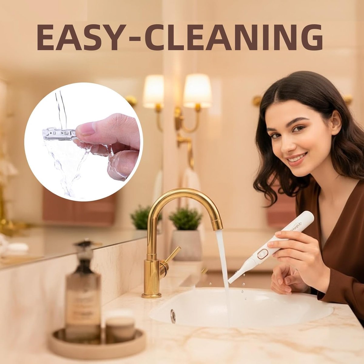 SleekSnip 2025 Eyebrow Trimmer Facial Shaver for Women - Painless Facial Hair Remover, Mini Personal Grooming Tool with Combs - görsel 13