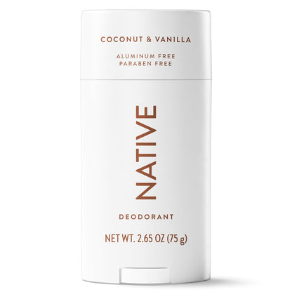 Native Deodorant Coconut & Vanilla, 3-Pack – Aluminum-Free, 72-Hour Odor Control with Naturally Derived Ingredients Avelisse