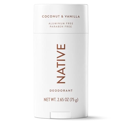 Native Deodorant Coconut & Vanilla, 3-Pack – Aluminum-Free, 72-Hour Odor Control with Naturally Derived Ingredients Avelisse