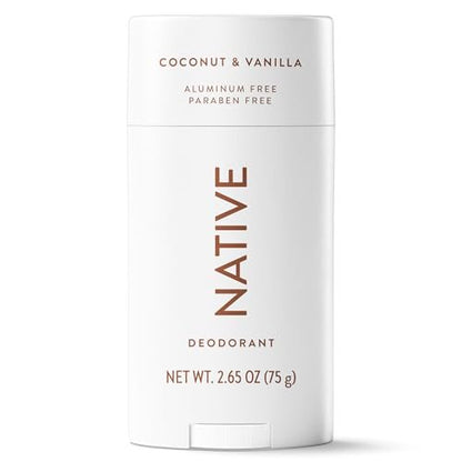 Native Deodorant Coconut & Vanilla, 3-Pack – Aluminum-Free, 72-Hour Odor Control with Naturally Derived Ingredients Avelisse