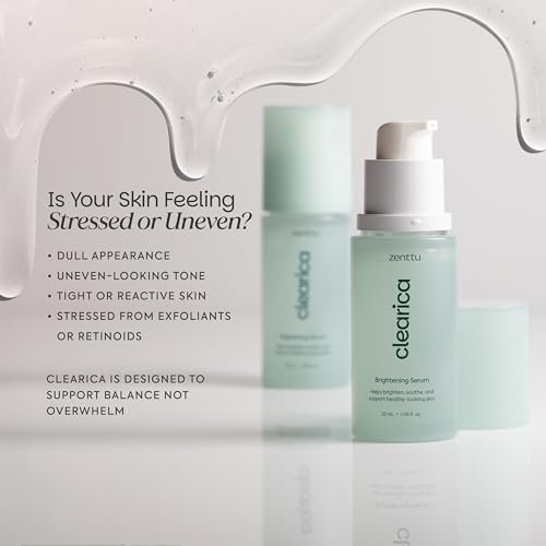 ZENTTU Korean Brightening Serum with Centella Asiatica, Madecassoside and Asiaticoside for Uneven Tone and Dark Spots, Clearica Lightweight Glow Serum Korean | 1.08 fl oz Avelisse