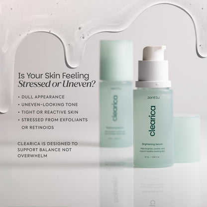 ZENTTU Korean Brightening Serum with Centella Asiatica, Madecassoside and Asiaticoside for Uneven Tone and Dark Spots, Clearica Lightweight Glow Serum Korean | 1.08 fl oz Avelisse