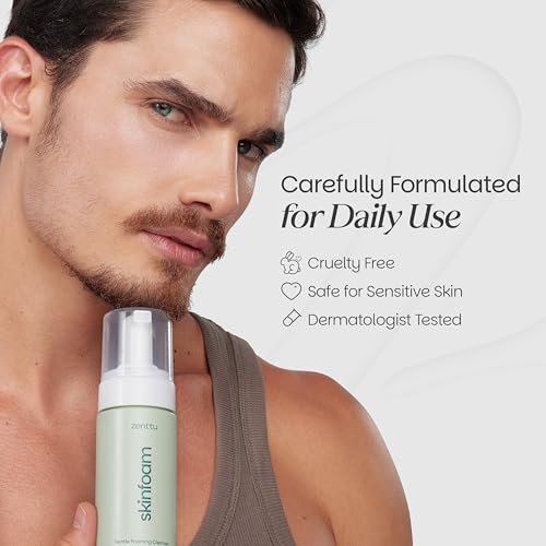 Zenttu Centella Cleansing Foam - Korean Face Wash for Sensitive Skin with Ceramide NP and Panthenol, Gentle Barrier Supporting Foam Cleanser, 5.07 fl oz Avelisse
