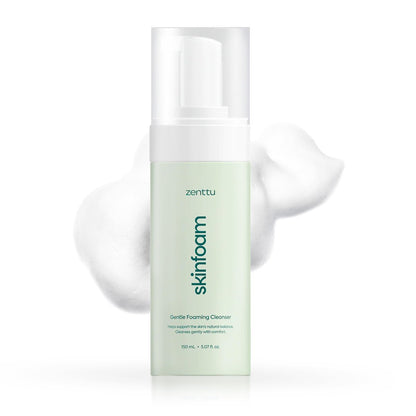 Zenttu Centella Cleansing Foam - Korean Face Wash for Sensitive Skin with Ceramide NP and Panthenol, Gentle Barrier Supporting Foam Cleanser, 5.07 fl oz Avelisse