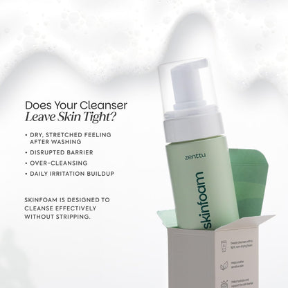 Zenttu Centella Cleansing Foam - Korean Face Wash for Sensitive Skin with Ceramide NP and Panthenol, Gentle Barrier Supporting Foam Cleanser, 5.07 fl oz Avelisse