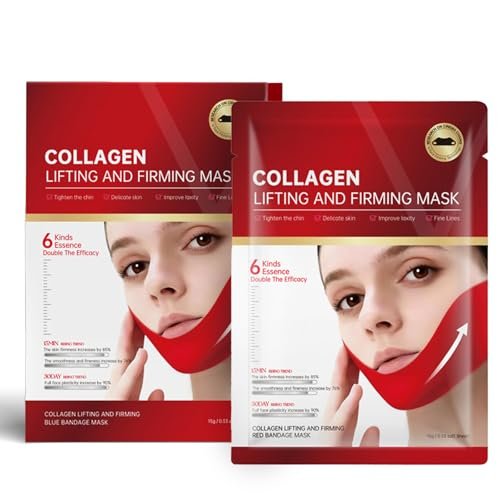 Redcool V Line Lifting Collagen Mask for Double Chin & Jawline Care - 5 Pack Avelisse
