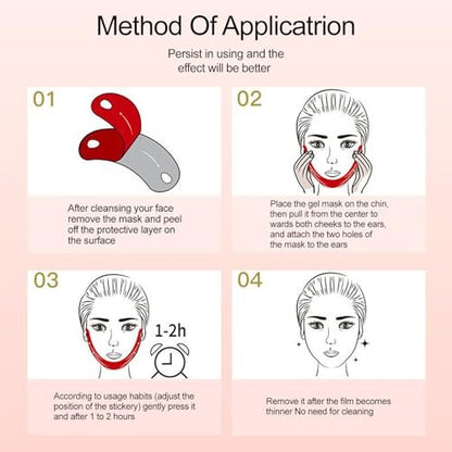 Redcool V Line Lifting Collagen Mask for Double Chin & Jawline Care - 5 Pack Avelisse
