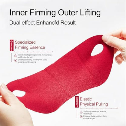 Redcool V Line Lifting Collagen Mask for Double Chin & Jawline Care - 5 Pack Avelisse