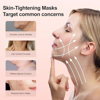 Redcool V Line Lifting Collagen Mask for Double Chin & Jawline Care - 5 Pack Avelisse