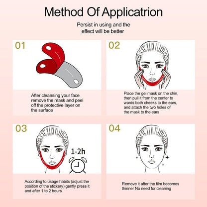 Redcool V Line Lifting Collagen Mask for Double Chin & Jawline Care - 5 Pack Avelisse