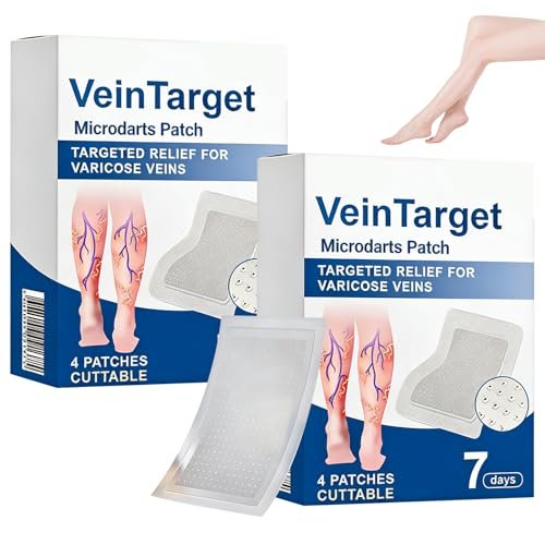 Vein Target Microdarts Patch - Professional Varicose Veins for Legs Patch with Natural Ingredients, 2 Pack Avelisse